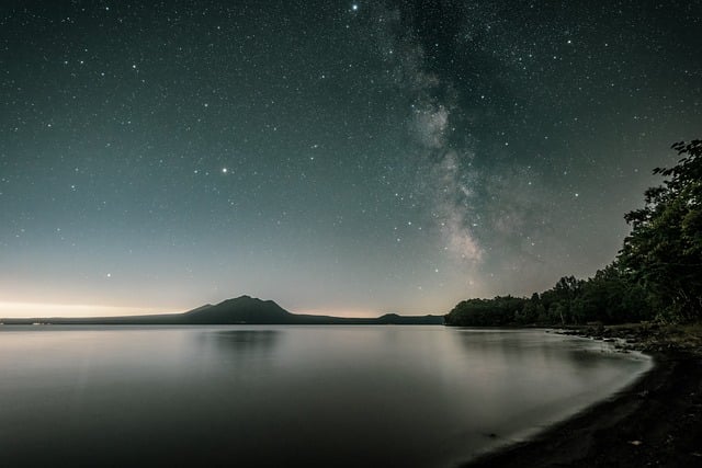 night view, starry sky, milky way