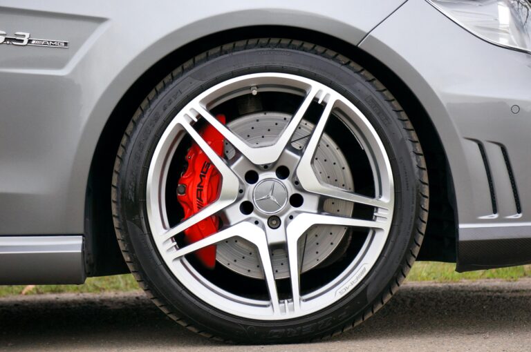Detailed close-up of a Mercedes-Benz AMG wheel showcasing the design and luxury automotive craftsmanship.